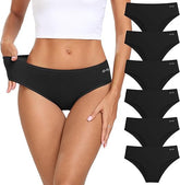 Cotton Hipster Panties | Women’s Low Rise Breathable Bikini Underwear 6 Pack - MDCURVE