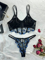 Floral Embroidery Sexy Lingerie Set | Lace Lingerie for Women - MDCURVE
