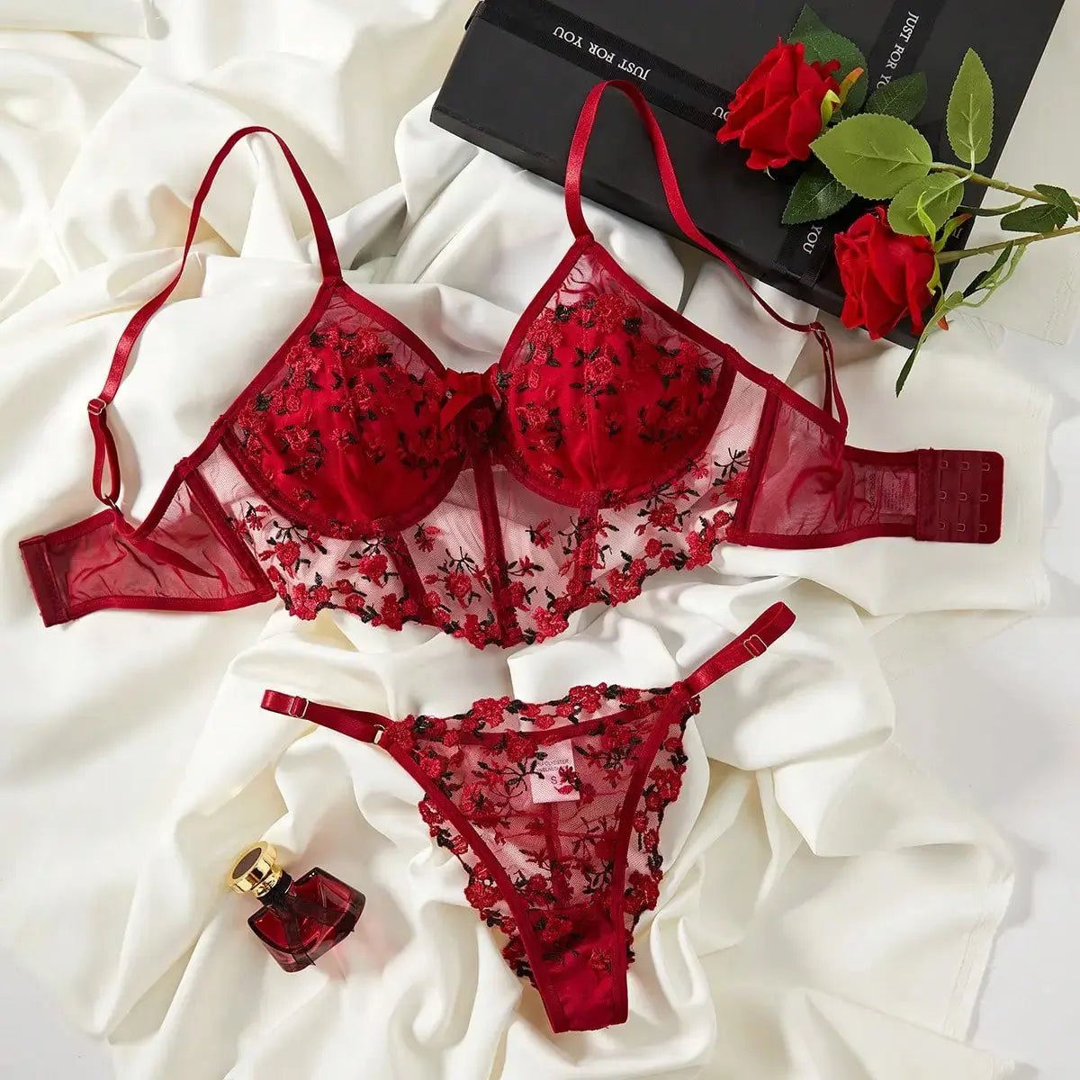 Floral Embroidery Sexy Lingerie Set | Lace Lingerie for Women - MDCURVE