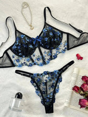 Floral Embroidery Sexy Lingerie Set | Lace Lingerie for Women - MDCURVE