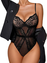 Lace Teddy Bodysuit with Snap Crotch | One Piece Underwire Lingerie - MDCURVE
