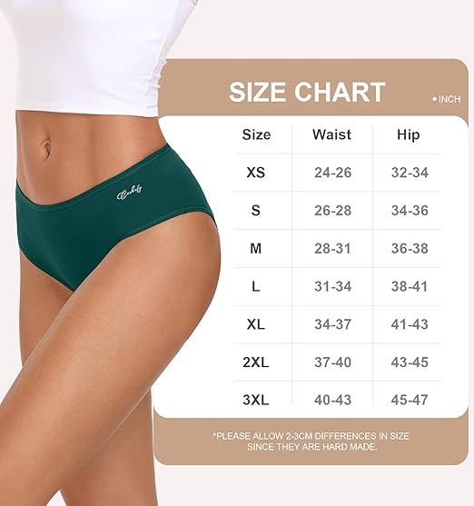 Cotton Hipster Panties | Women’s Low Rise Breathable Bikini Underwear 6 Pack - MDCURVE