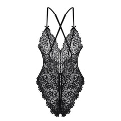 Crotchless Lingerie Net | Lace Teddy | Jumpsuit Style - MDCURVE