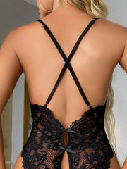 Crotchless Lingerie Net | Lace Teddy | Jumpsuit Style - MDCURVE
