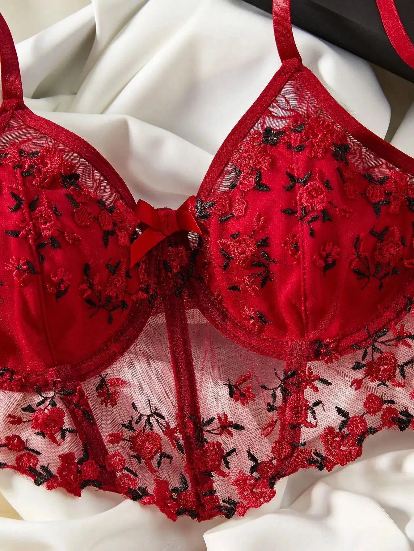 Floral Embroidery Sexy Lingerie Set | Lace Lingerie for Women - MDCURVE