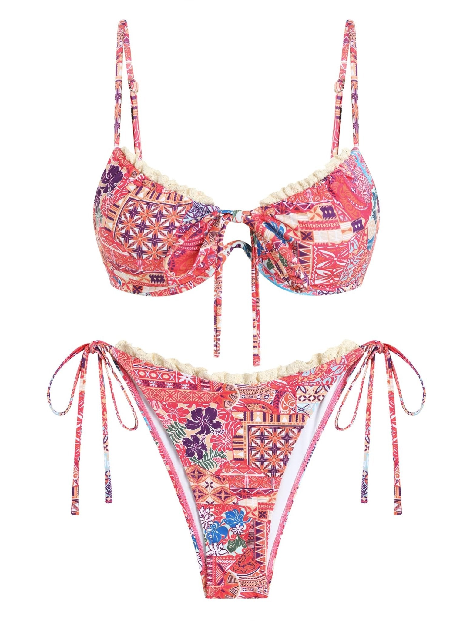 High Cut Bikini Swimsuit | Two Piece Push Up Swimwear | Bathing Suit for Women - MDCURVE