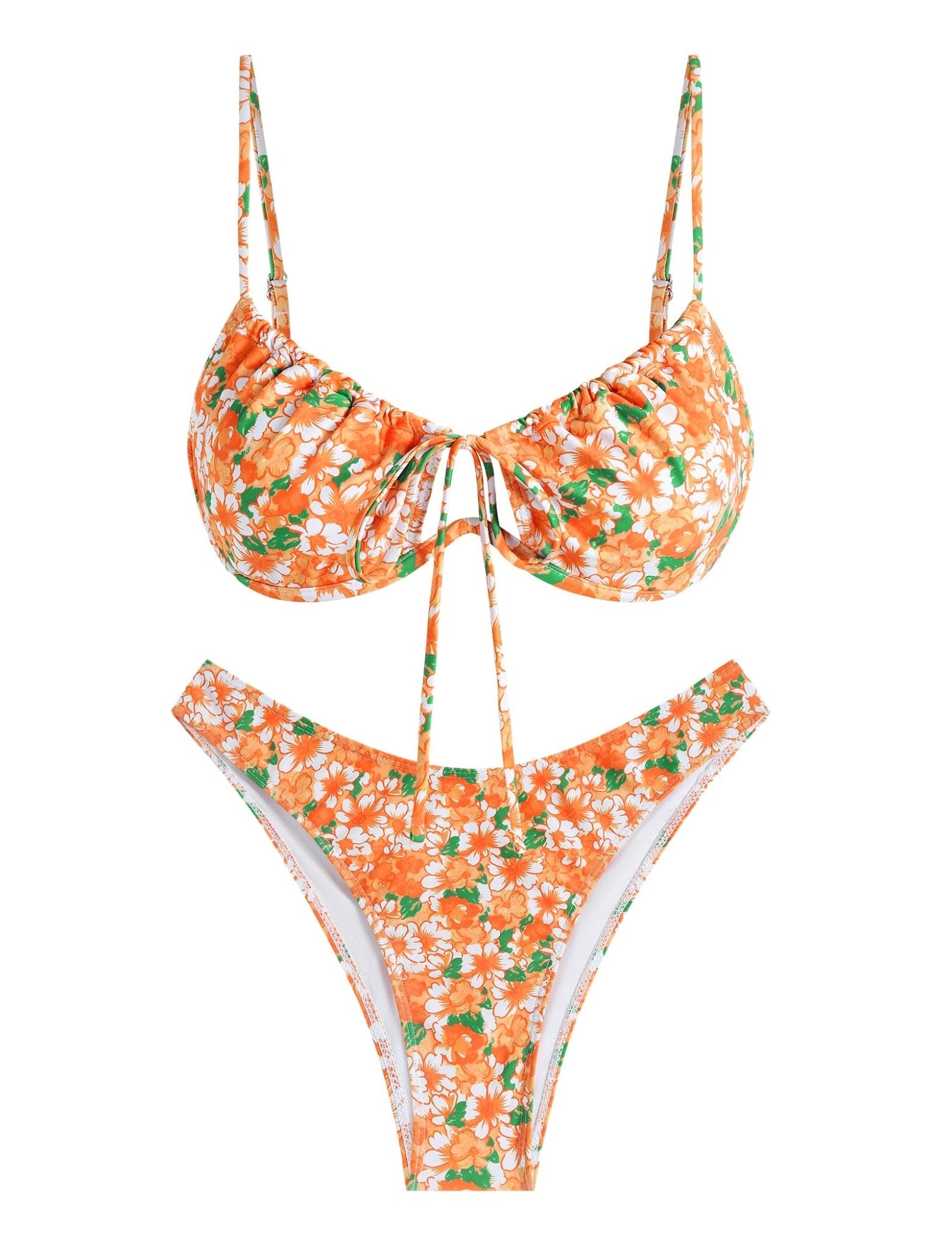 High Cut Bikini Swimsuit | Two Piece Push Up Swimwear | Bathing Suit for Women - MDCURVE