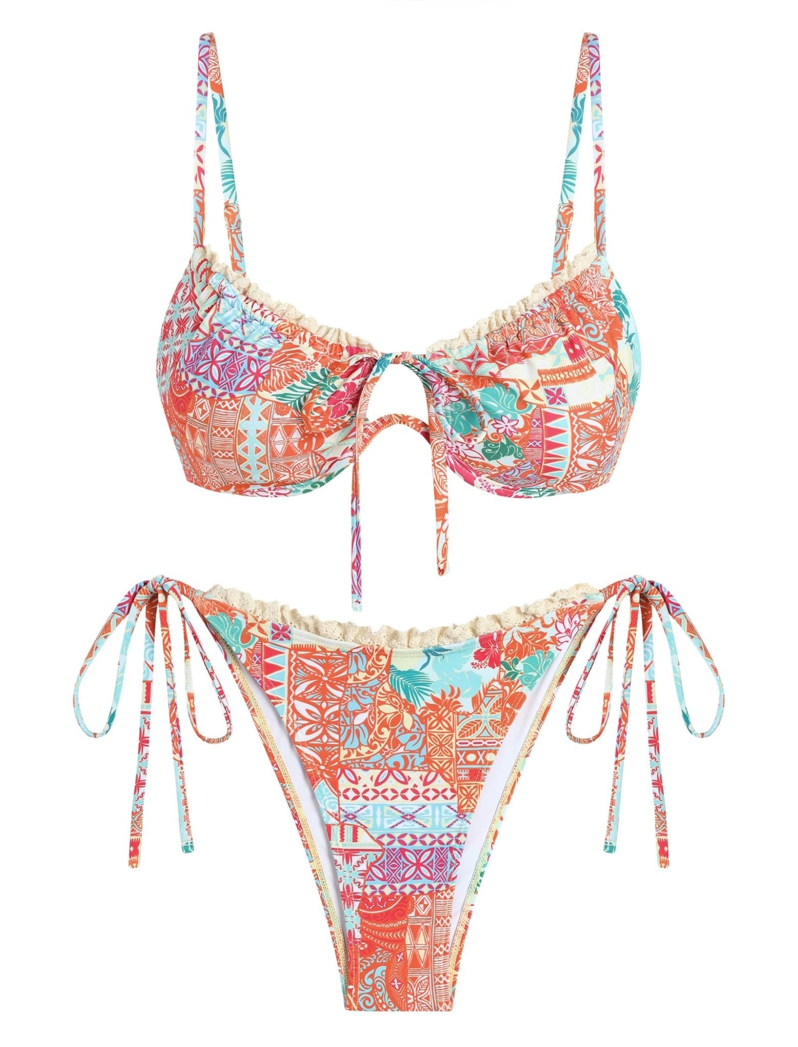 High Cut Bikini Swimsuit | Two Piece Push Up Swimwear | Bathing Suit for Women - MDCURVE