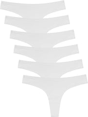 Microfiber Thong Panties for Women | Low Rise No Show Seamless Underwear - MDCURVE