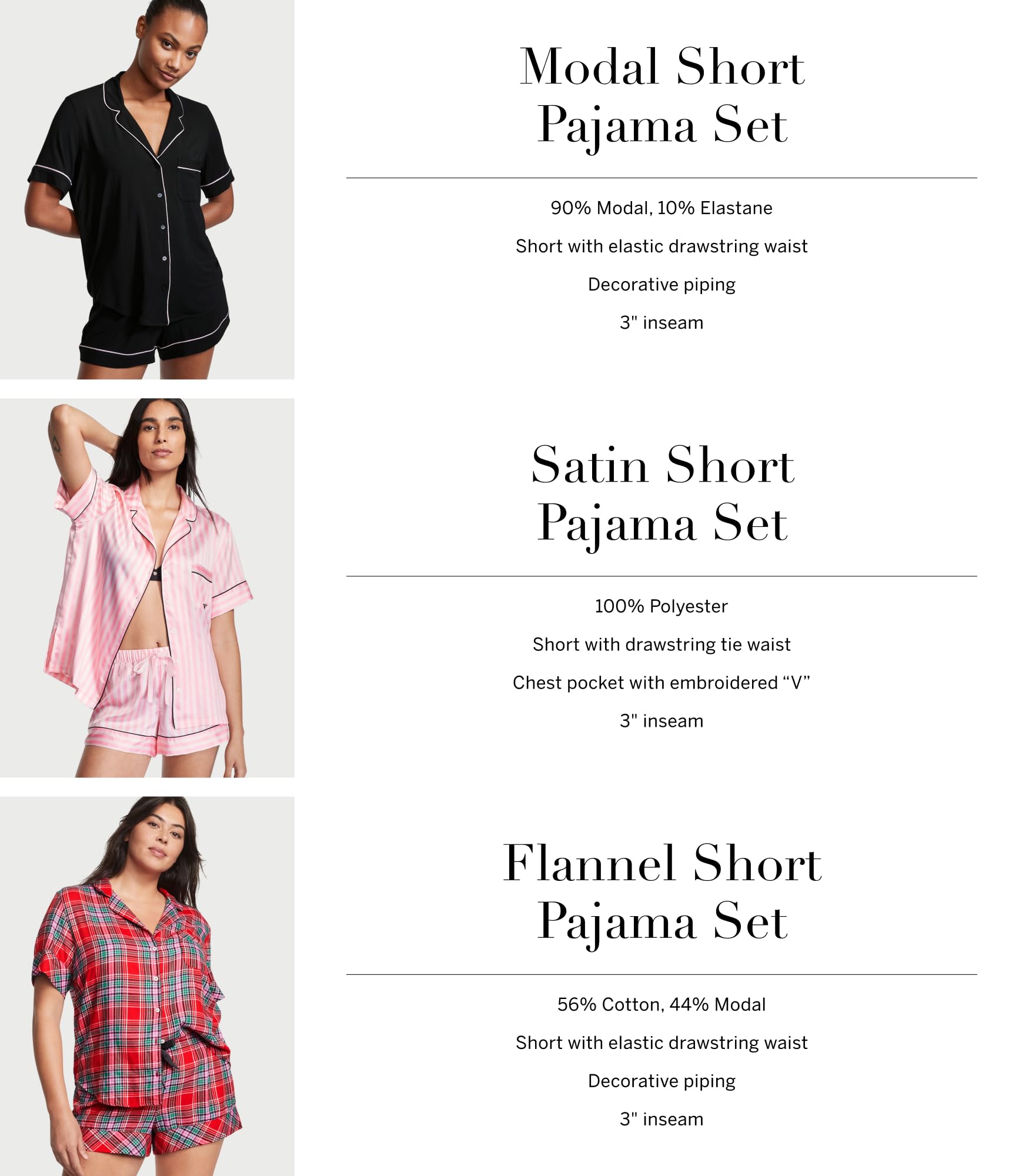Satin Pajama Set, Short Sleeve Button Down & Shorts, Pajamas for Women - MDCURVE