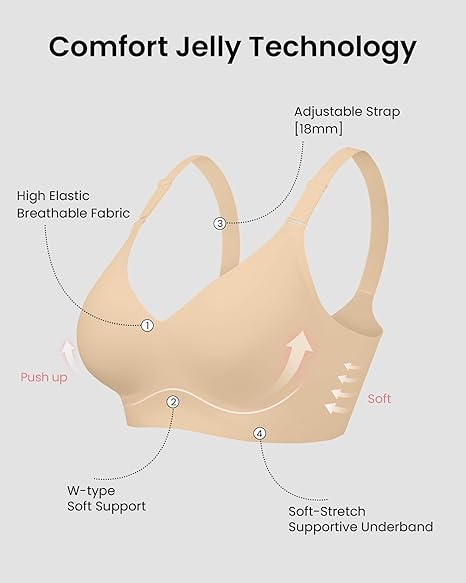 Seamless Full Coverage Wireless Bra | Soft Support | Regular & Plus Size - MDCURVE