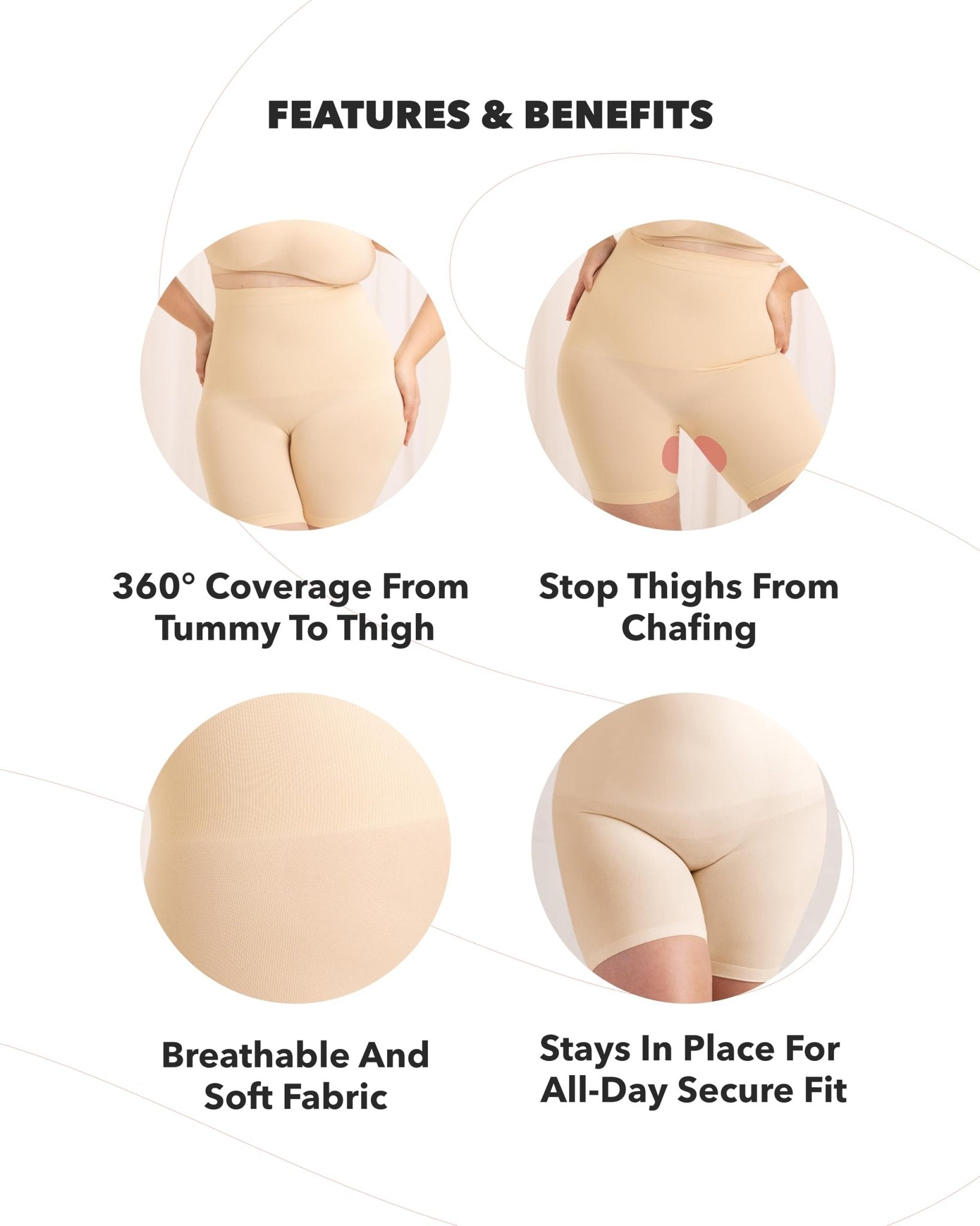 Shapewear for Women - High - Waisted Shapewear Tummy Control Shorts, Faja Body Shaper, Underwear for Women - MDCURVE