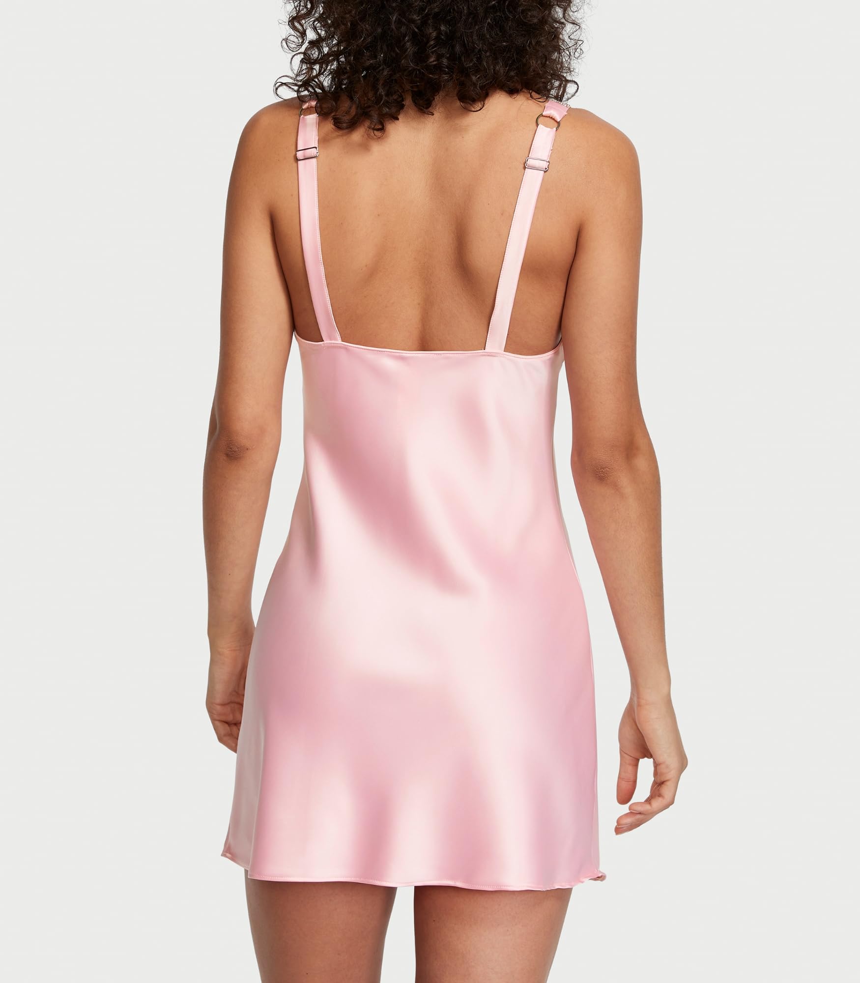 Shine Strap Slip Dress - MDCURVE