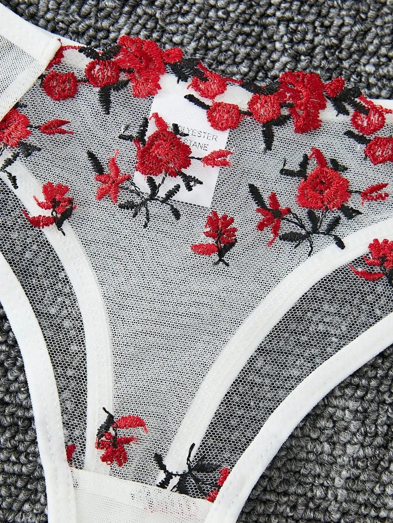 Two - Piece Embroidered Lingerie Set | Sexy Floral Lace Lingerie for Women - MDCURVE