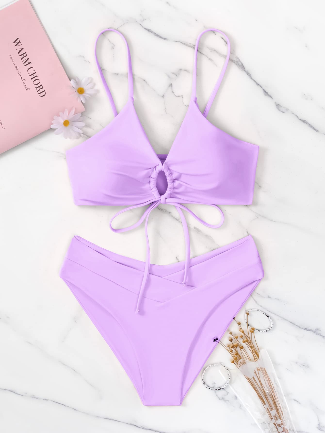 Women’s High Cut Triangle Bikini Set | Sexy String Swimsuit 2 Piece - MDCURVE