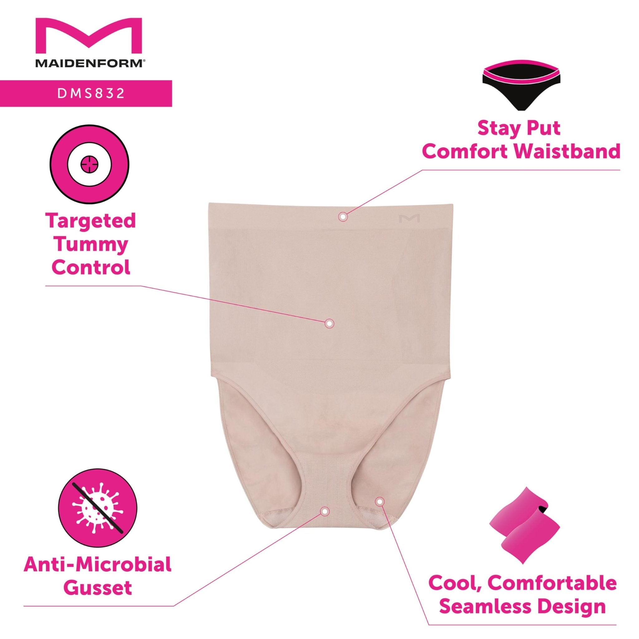 Women's Seamless Shapewear, Tummy Control High - Waist Brief, Firm Control Shapewear Panty - MDCURVE