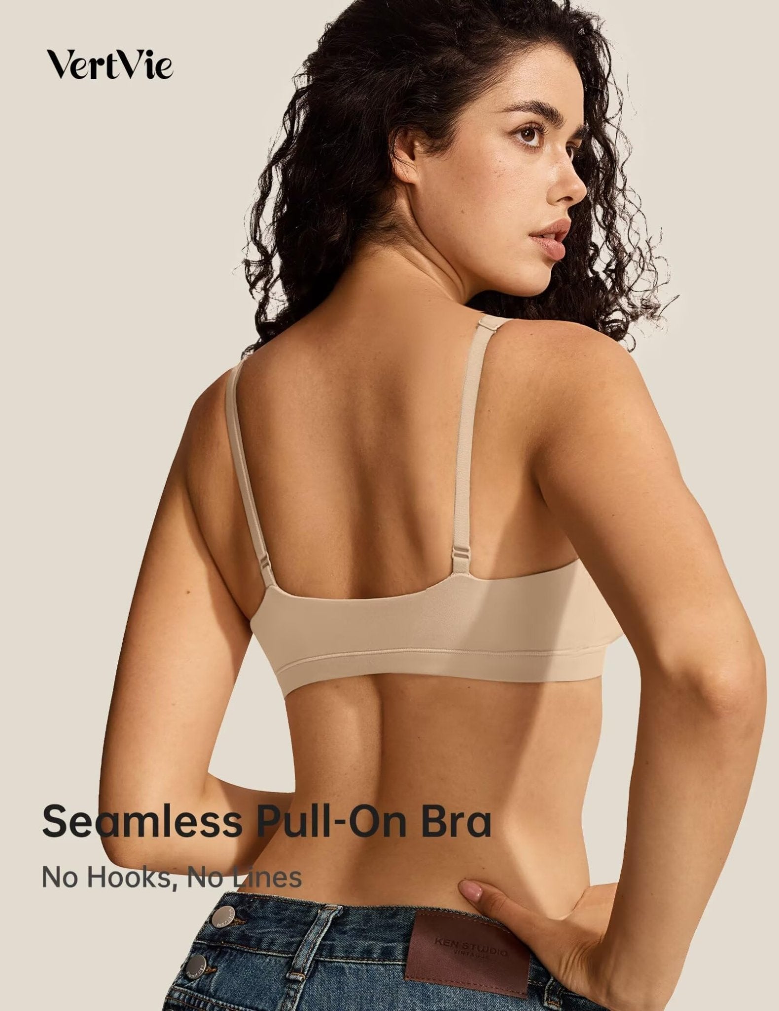 Womens Wireless Triangle Bralette Plunge Unlined Seamless Bras No Underwire Sexy Comfortable Unpadded Everyday Bra - MDCURVE