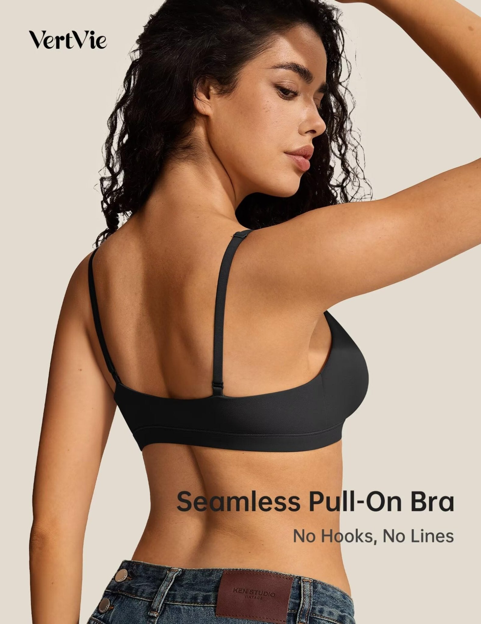 Womens Wireless Triangle Bralette Plunge Unlined Seamless Bras No Underwire Sexy Comfortable Unpadded Everyday Bra - MDCURVE