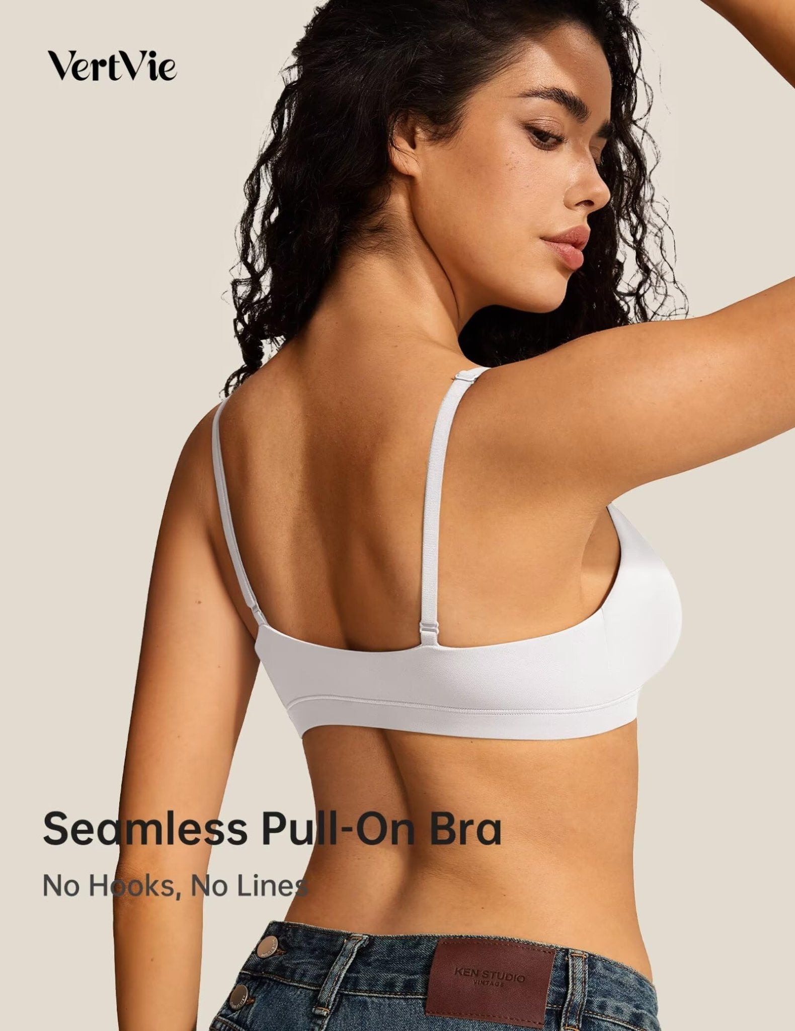 Womens Wireless Triangle Bralette Plunge Unlined Seamless Bras No Underwire Sexy Comfortable Unpadded Everyday Bra - MDCURVE