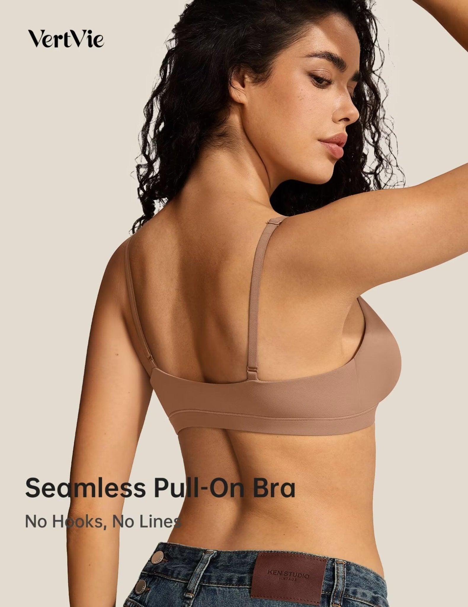 Womens Wireless Triangle Bralette Plunge Unlined Seamless Bras No Underwire Sexy Comfortable Unpadded Everyday Bra - MDCURVE